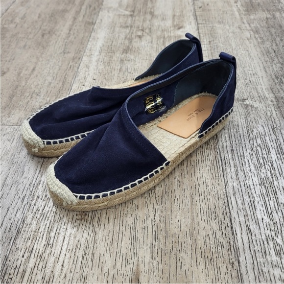 NWT rag & bone Delos Espadrille in Salute (Navy) Suede. MSRP $295. Size 5. - Picture 2 of 7